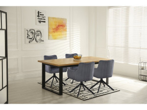 Set mit 2 Stoffstühlen „Pharell“ – 60 x 61 x 91 cm – Grau 2