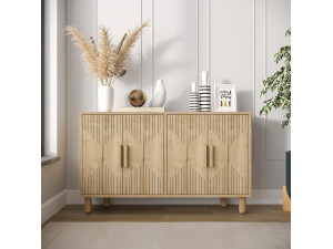 Anrichte aus Holz "Roger" - 120 x 29 x 73 cm - Eiche Saphir 2