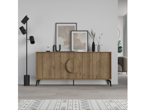 Holzbuffet "Gora Wide" - 180 x 36 x 82 cm - Braun 2