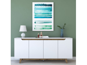 Holzanrichte "Gondol" - 180 x 45 x 79 cm - Weiß 2