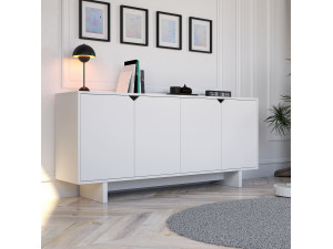 Holzbuffet "Doruk" - 180 x 40 x 81 cm - Weiß 2
