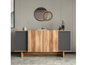 Holzanrichte "Diana" - 180 x 40 x 81 cm - Anthrazitgrau 2