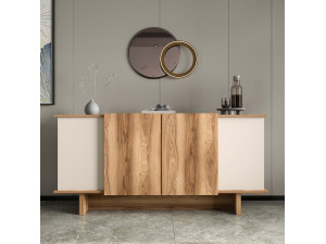 Anrichte aus Holz "Diana" - 180 x 40 x 81 cm - Beige 2