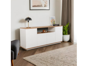 Holzbuffet "Arista" - 180 x 44 x 75 cm - Weiß 2