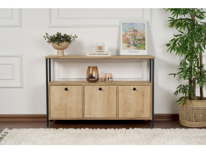 Holzanrichte "Solace" - 120 x 30 x 77 cm - Beige 2