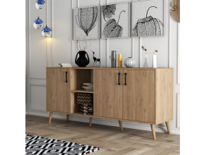 Holzanrichte "Exxen" - 180 x 45 x 80 cm - Braun 2