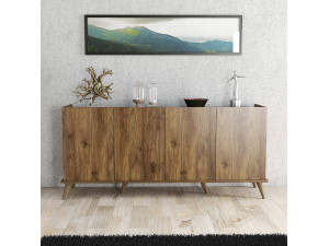 Holzanrichte "Elegante" - 180 x 45 x 80 cm - Braun 2