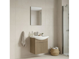 Waschtisch-Set mit Spiegel (2-teilig) „Purus 55“ – 55 x 50 x 58 cm – Eiche 2