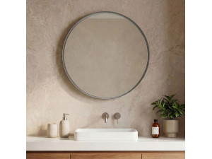 Dekorativer Holzspiegel „Moonlight 90 v2“ – 90 x 7 x 90 cm – Matt Mink 2