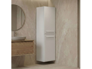 Badezimmerschrank „Nuvola 40 v3“ – 40 x 32 x 138 cm – Weiß 2