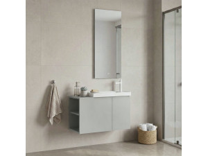 Waschtisch-Set mit Spiegel (2-teilig) „Ferla 80“ – 80 x 22 x 45 cm – Matt-Kaschmir 2