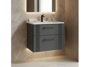 Waschtischunterschrank „Bari 65 v2“ – 65 x 45 x 55 cm – Anthrazit matt 2