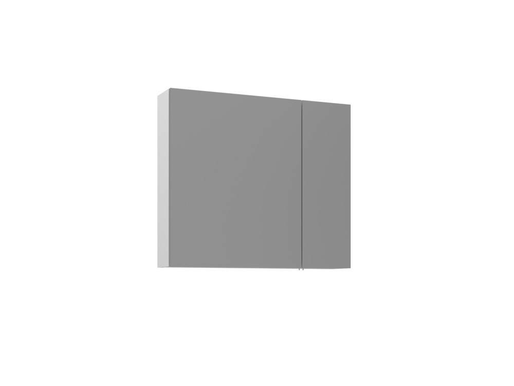 Badezimmerschrank mit Spiegel „Bari 80“ – 75 x 16 x 66 cm – Mattweiß