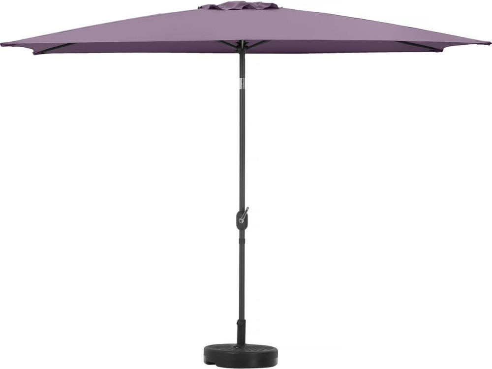 Sonnenschirm "Sol 2" - Rechteckig - 2 x 3 m - Lila + Platten zur Beschwerung inbegriffen