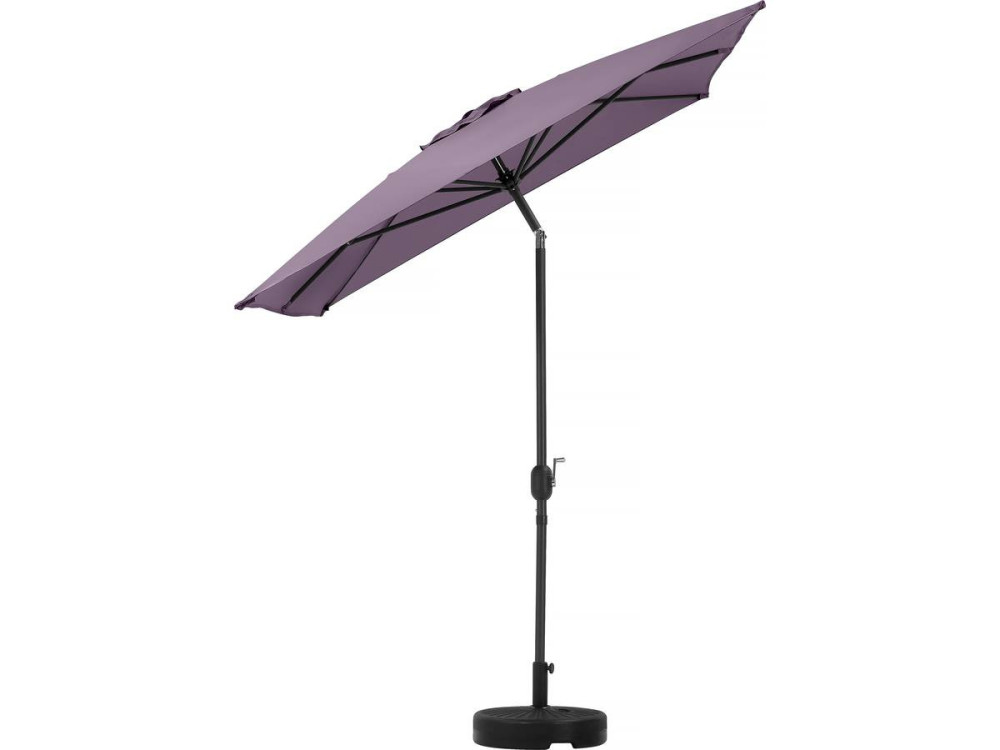 Sonnenschirm "Sol 2" - Rechteckig - 2 x 3 m - Lila + Platten zur Beschwerung inbegriffen
