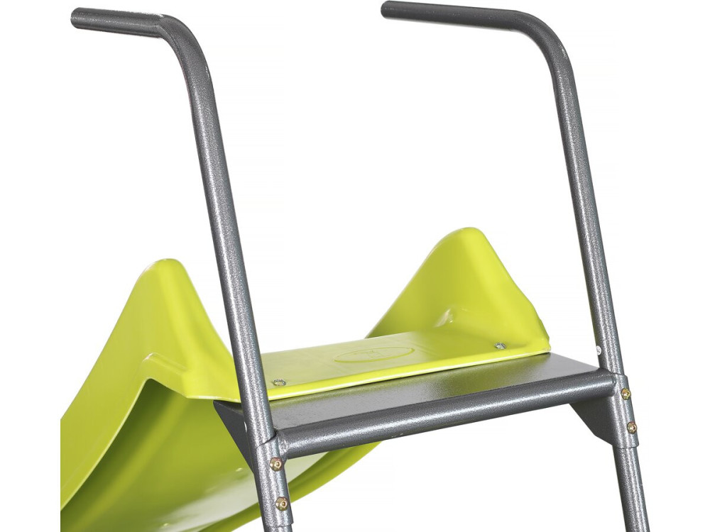 Outdoor-Rutsche mit Doppelwelle "Poly" in grün - 240 x 24 x 156 cm