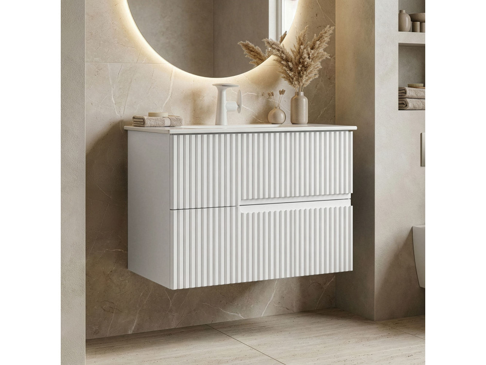 Waschtischunterschrank „Moonlight 70 v2“ – 71 x 51 x 51 cm – Matte White