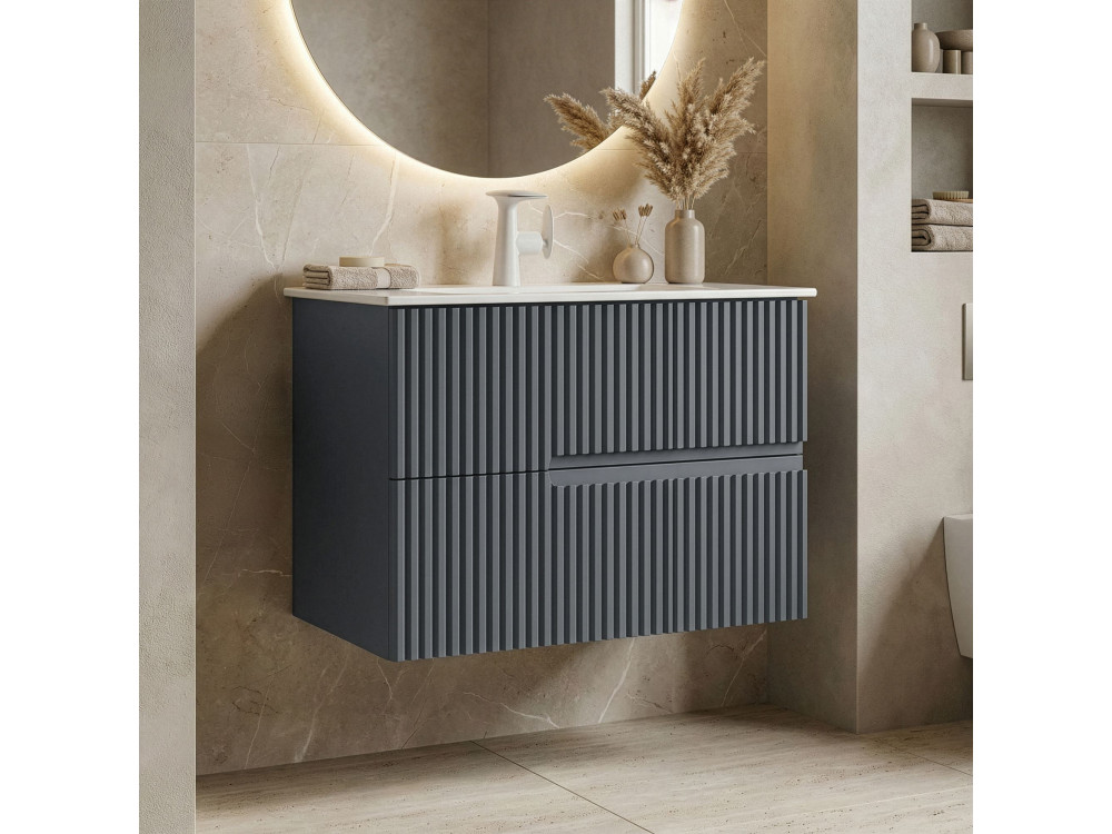 Waschtischunterschrank „Moonlight 70 v2“ – 71 x 51 x 51 cm – Anthrazit matt