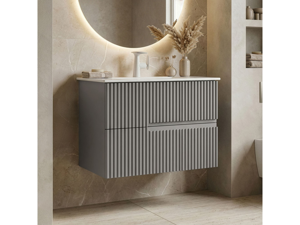 Waschtischunterschrank „Moonlight 70 v2“ – 71 x 51 x 51 cm – Matte Mink