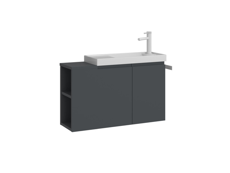 Waschtischunterschrank „Ferla 80“ – 80 x 22 x 45 cm – Anthrazit matt