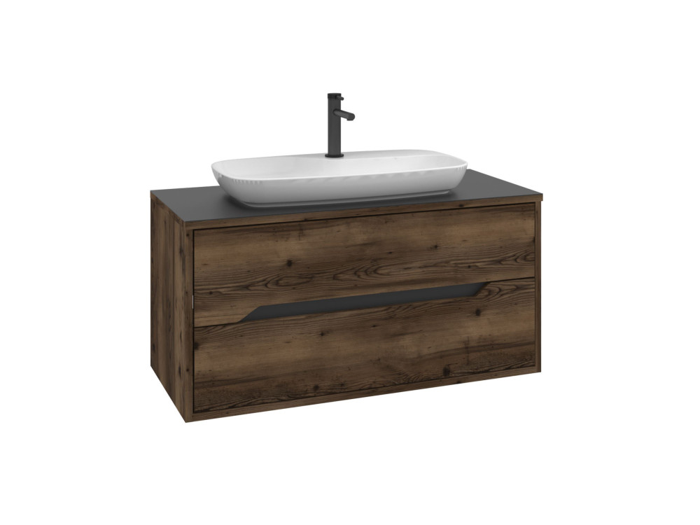 Waschtischunterschrank „Galia 100 v2“ – cm – Dark Walnut