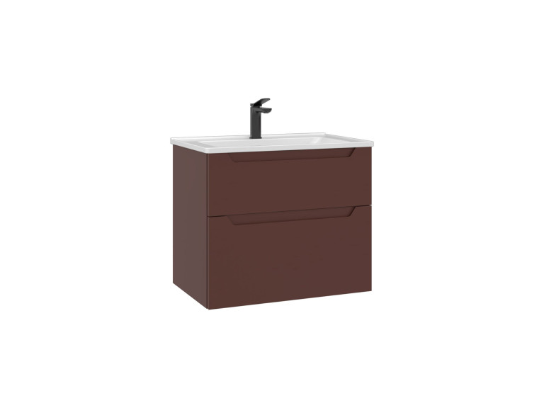 Waschtischunterschrank „Messina 65 v2“ – 65 x 45 x 55 cm – Matte Red