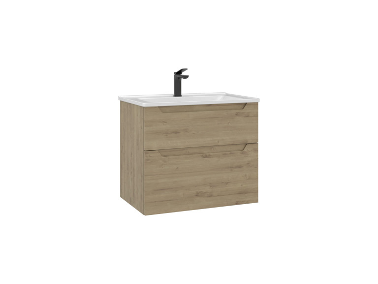 Waschtischunterschrank „Messina 65 v2“ – 65 x 45 x 55 cm – Eiche