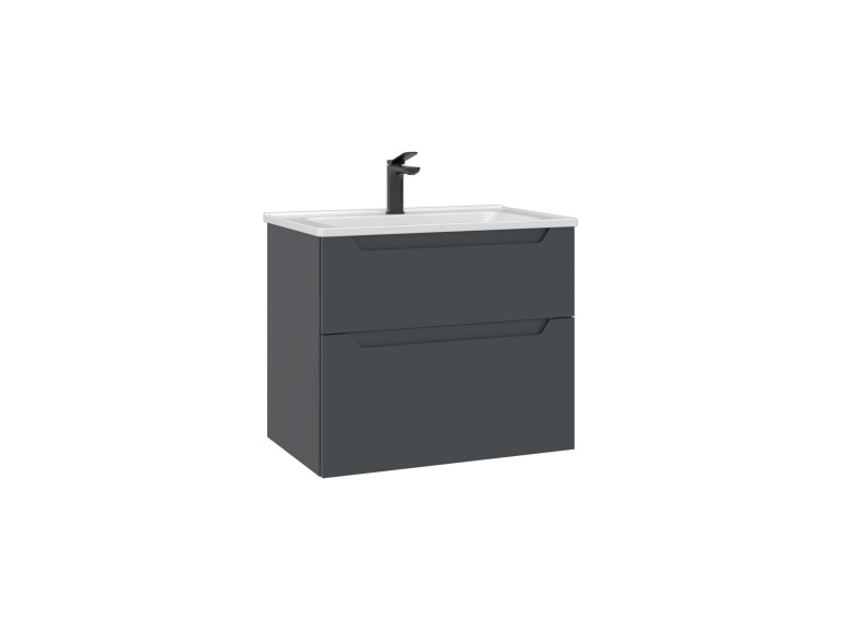 Waschtischunterschrank „Messina 65 v2“ – 65 x 45 x 55 cm – Anthrazit matt