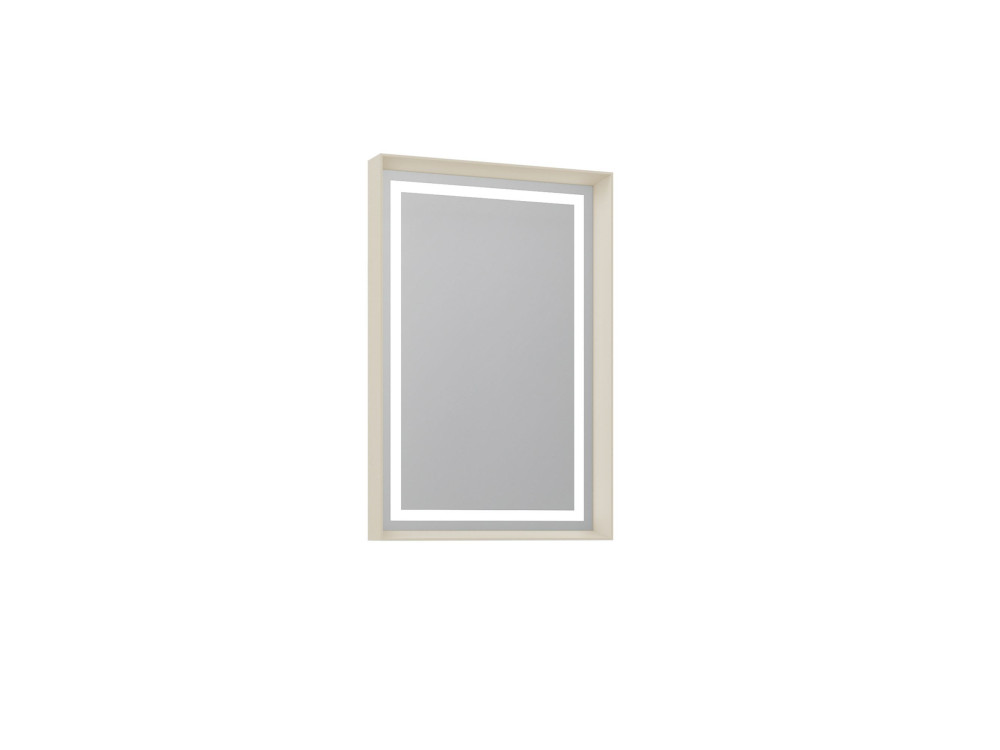 Dekorativer Holzspiegel „Craft 60 x 90 v2“ – 60 x 10 x 90 cm – Matt Mink