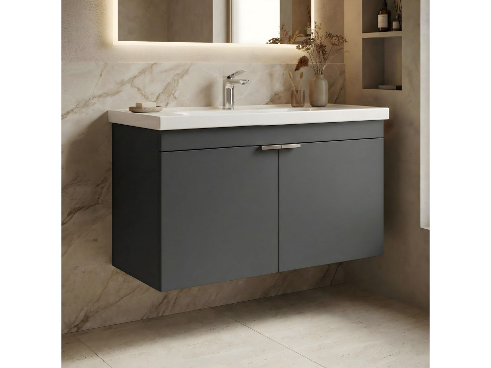 Waschtischunterschrank „Desna 90“ – 90 x 45 x 58 cm – Anthrazit matt