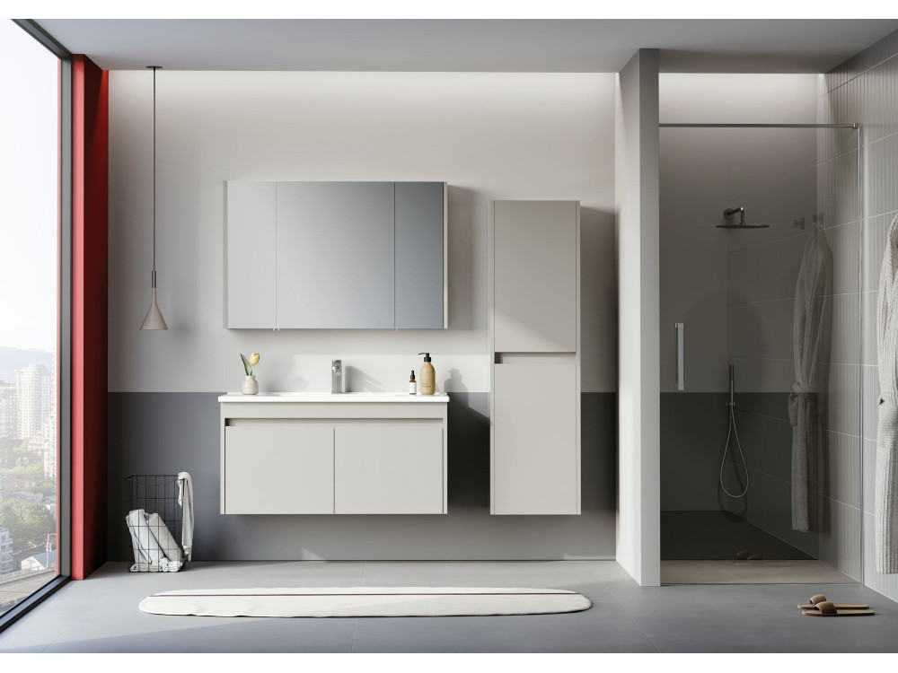 Badezimmerschrank „Arno 40“ – 40 x 27 x 138 cm – Cashmere