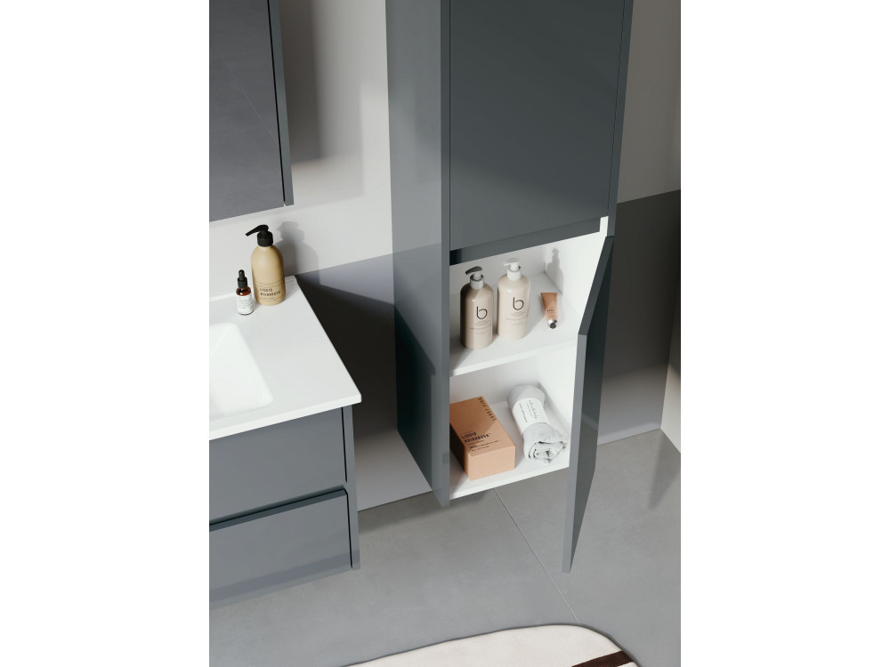Badezimmerschrank „Arno 40“ – 40 x 27 x 138 cm – Anthrazit