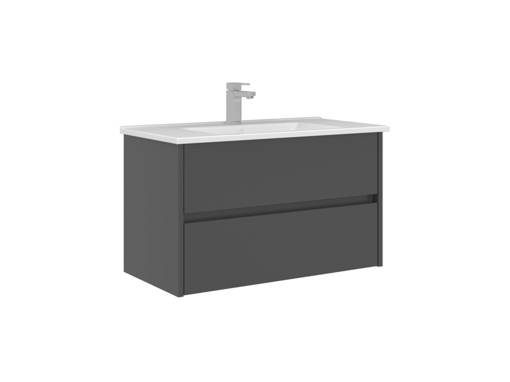 Waschtischunterschrank „Arno 85“ – 85 x 45 x 52 cm – Anthrazit