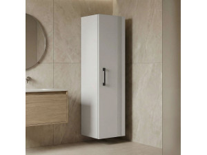 Badezimmerschrank „Bari 40“ – 40 x 32 x 138 cm – Mattweiß 2