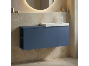 Waschtischunterschrank „Ferla 110“ – 110 x 22 x 45 cm – Petrolblau 2