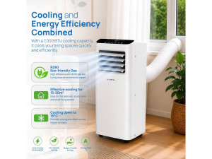 Mobile Klimaanlage mit 7000 BTU und Abluftschlauch – 20 m² 2