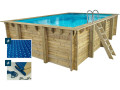Pool Rechteckig "Panama 130"- 6.20 x 4.10 x 1.30 m + Luftpolsterfolie 180 µ - Winterplane 280 g/m² +