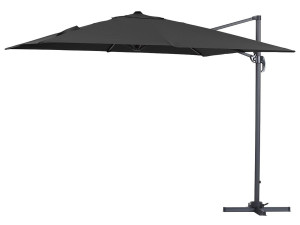 Ampelschirm aus Alu "Sun 3", 3 x 3 m - Schwarz