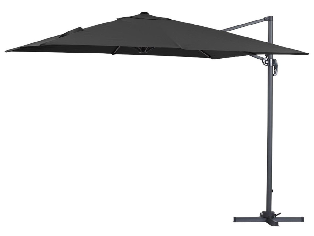 Ampelschirm aus Alu "Sun 3", 3 x 3 m - Schwarz