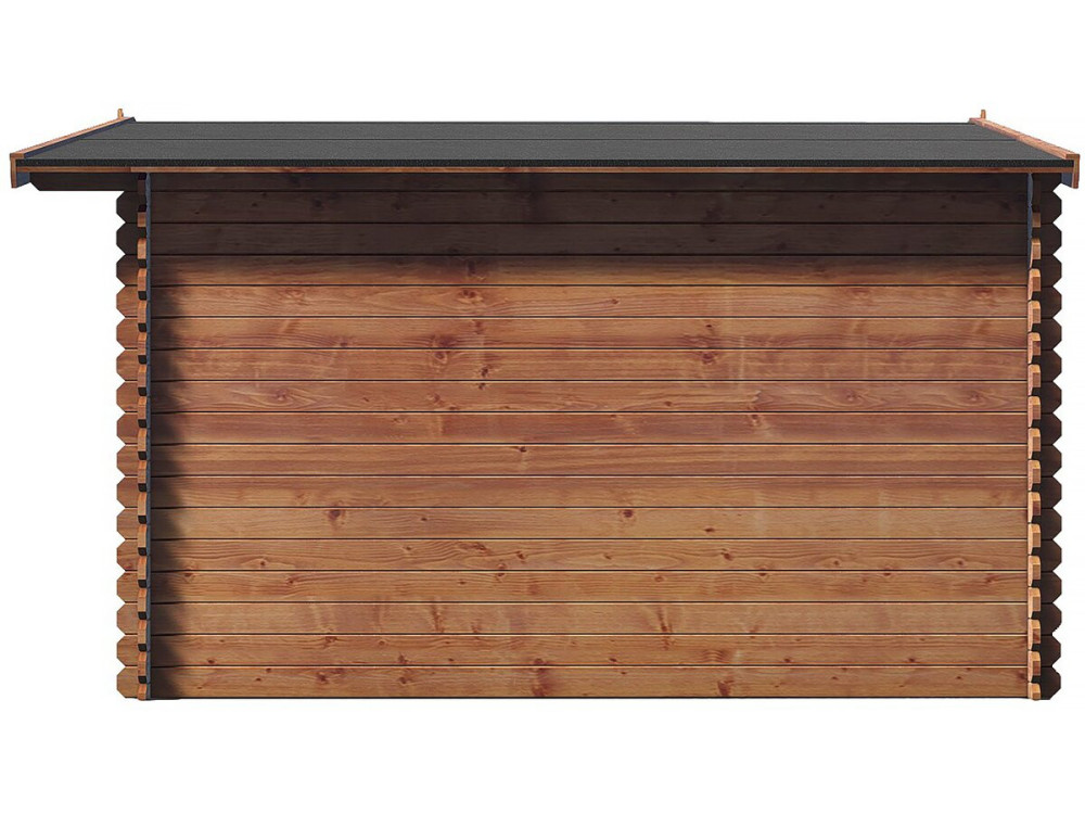 14 M² Gartenhaus aus autoklaviertem braun Holz  "Valmont" - 28 mm