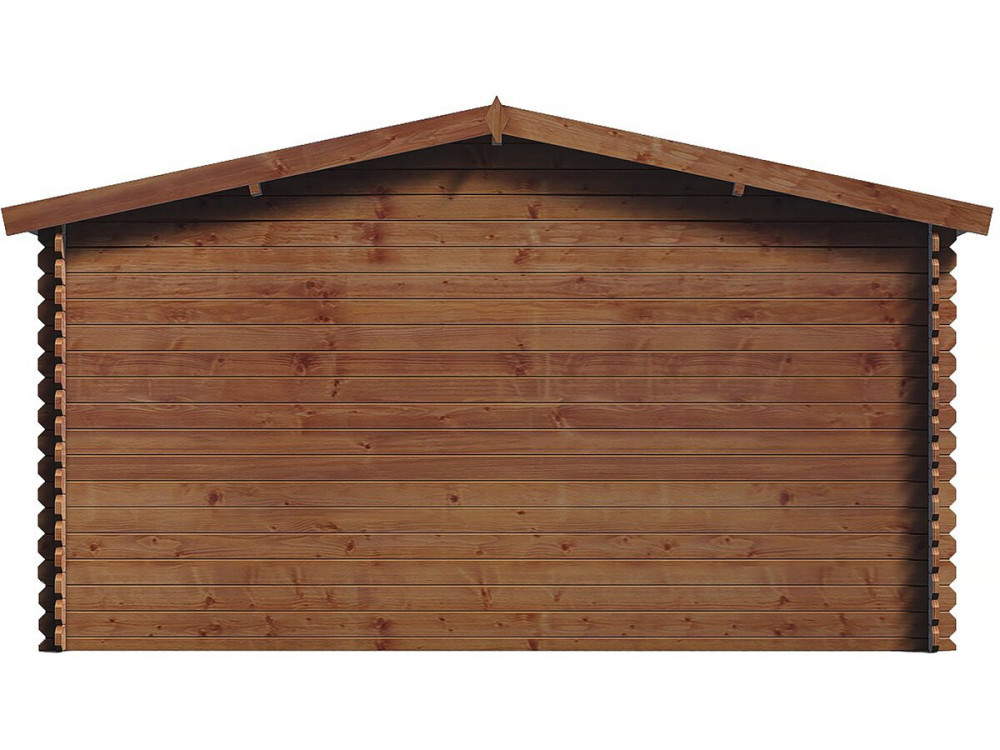 14 M² Gartenhaus aus autoklaviertem braun Holz  "Valmont" - 28 mm