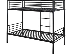 Etagenbett „ADAM“ -  90 x 190 cm - Metall - Schwarz