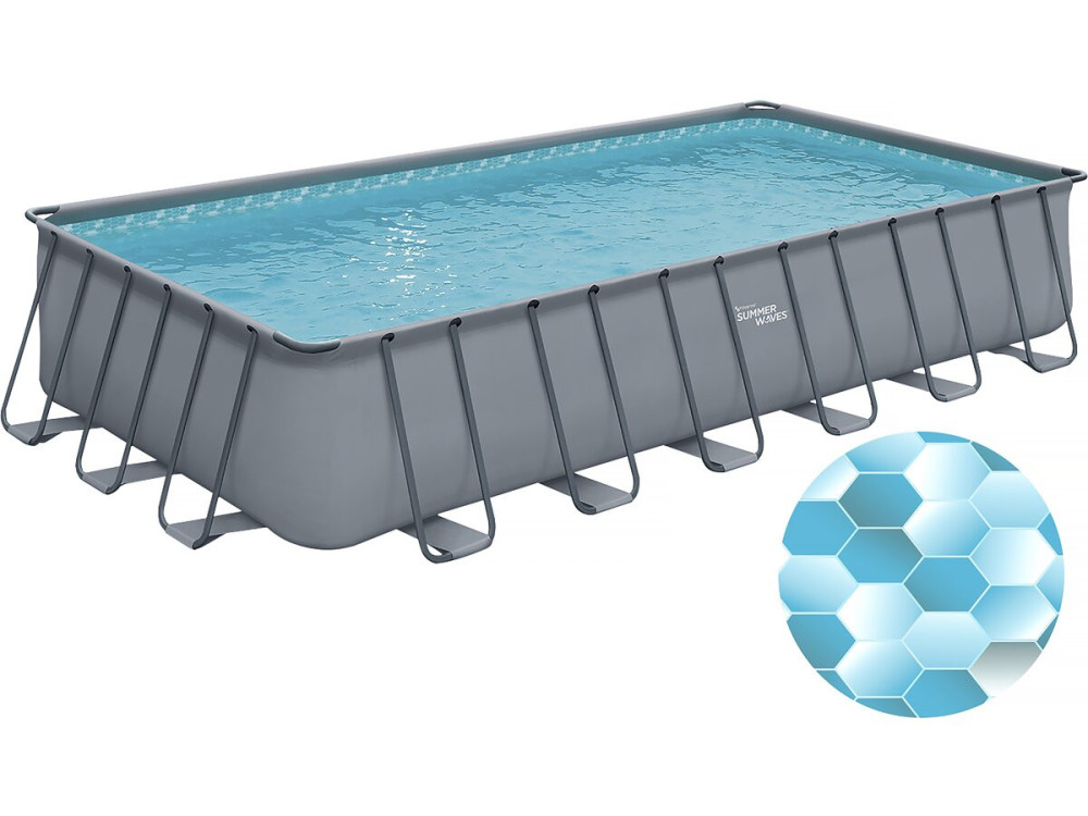 Framepool grau - "LUDO 5" - 7,32 x 3,66 x 1,32 m - ohne Filterung