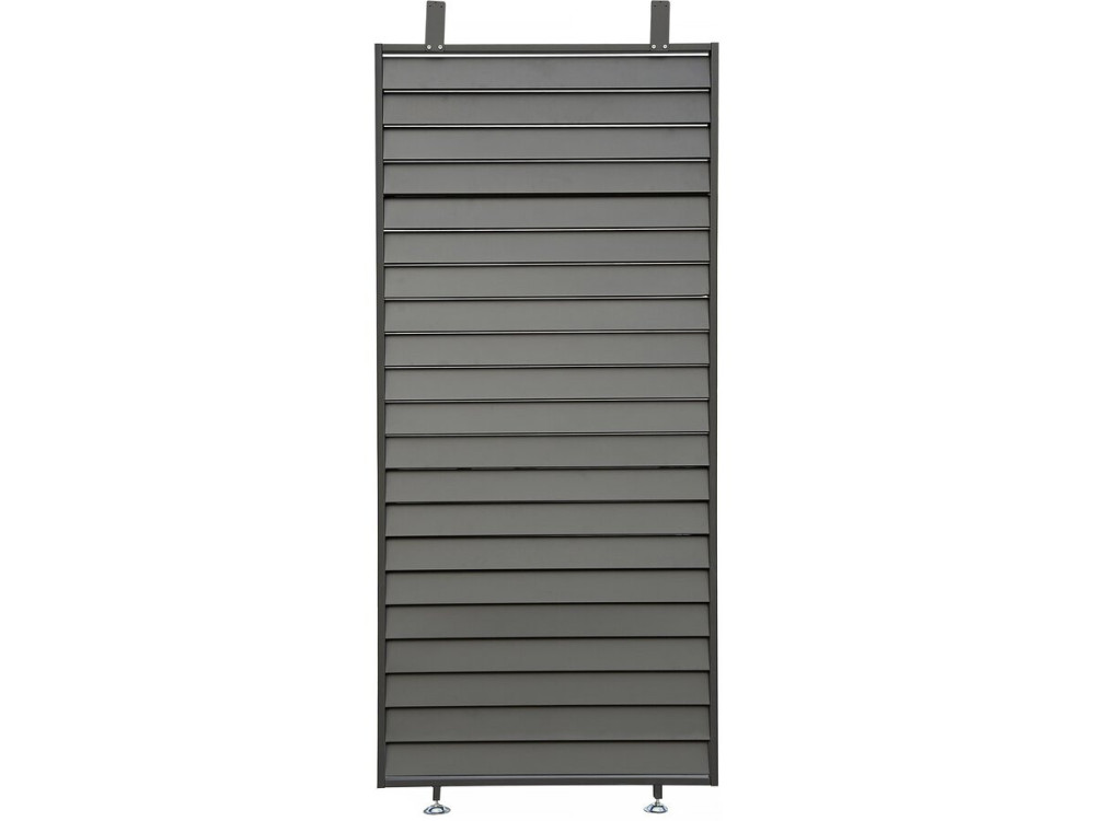 Bioklimatische Pergola mit 9 Aluminium-Lamellen „Kensington“ – 3 x 6 m – Grau