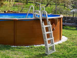 Doppeltreppe für Pool "Mario" mit Kindersicherung 2