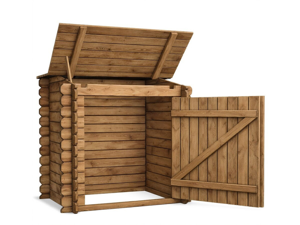 Filterbox aus behandeltem Holz für den Pool "Keny" - 120 x 95 x 113 cm -.