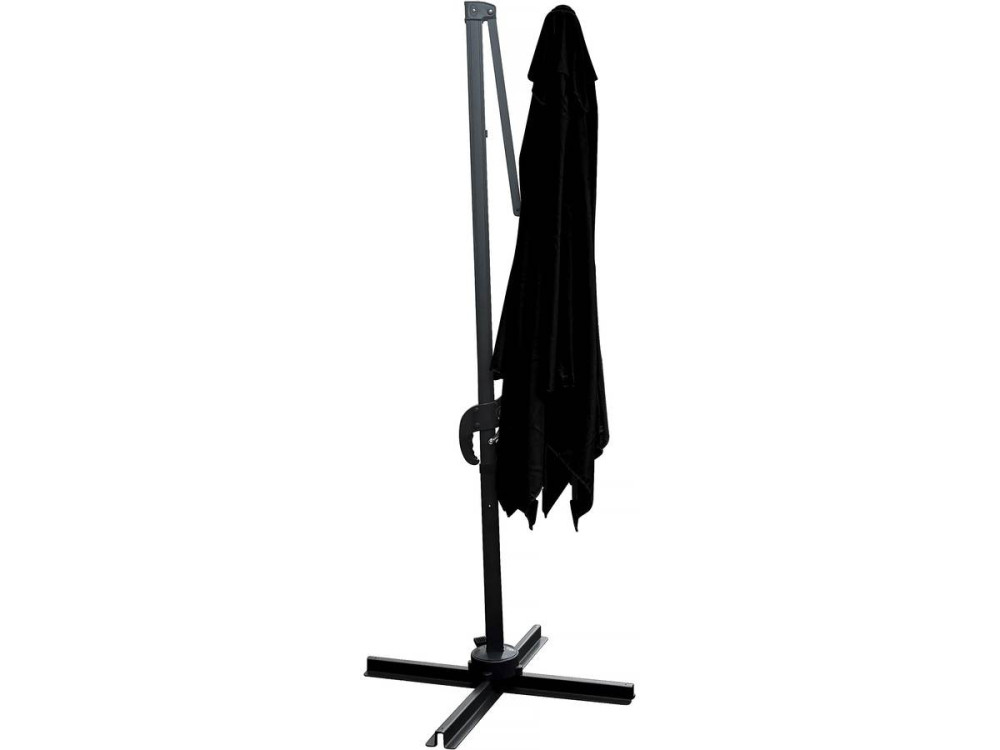 Ampelschirm "Soleil" - Viereckig - 2,5 x 2,5 m - Schwarz + Schutzhülle