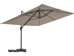 Ampelschirm aus Aluminium "Sky 4" - 3 x 4 m - Taupe