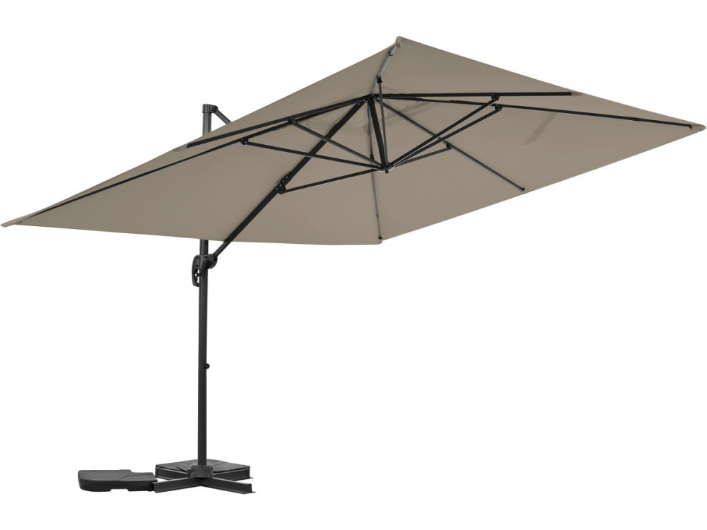 Ampelschirm aus Aluminium "Sky 4" - 3 x 4 m - Taupe