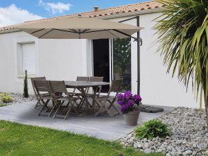 Ampelschirm aus Aluminium "Sky 4" - 3 x 4 m - Taupe 2